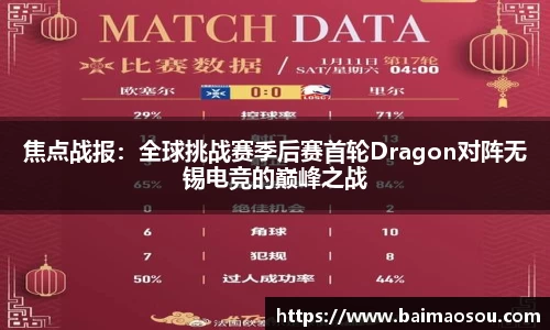 焦点战报：全球挑战赛季后赛首轮Dragon对阵无锡电竞的巅峰之战